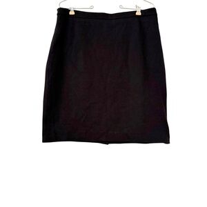 NWT J.Crew No. 2 Pencil Skirt Knee Length in Stretch Twill in Black Sz 14 Office